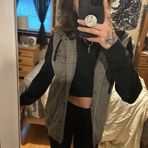 Grunge Hoodie/Denim Jacket